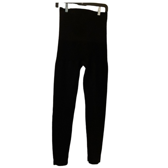 PREGGO Leggings, maternity and postpartum, size L / XL, black.  Panel is 8” high - Picture 2 of 6